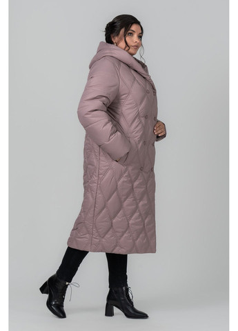 Рожева демісезонна пальто напівприлеглого силуету all posa (ap102012p) A'll Posa