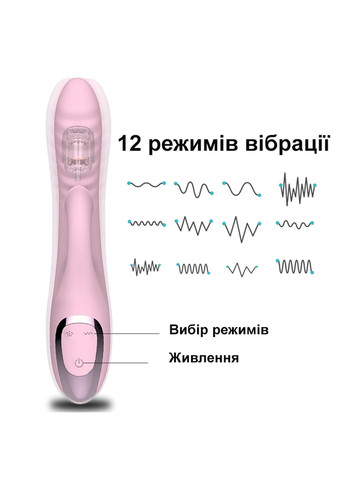 Вібратор-кролик з вакуумною стимуляцією та 12 режимами вібрації (USB) We Love (284278459)