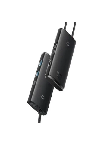 Концентратор USB-C 6-в-1 HDMI + 2xUSB 3.0 + USB-C + SD/TF черный (WKQX050001) Baseus (397094172)