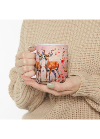 Керамическая чашка с дизайном "Олени" No Brand (368671291)