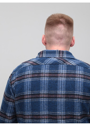 Синяя повседневный рубашка в клетку Jean Piere