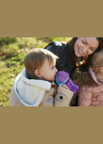 Чашка с трубочкой 9+, фиолетовая с бирюзовым, 210 мл () Philips Avent SCF796/02 (328398190)