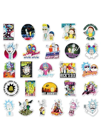 Стікерпак Rick and Morty — 51 вінілова наліпка LTC TZ-RKHMD-174 (395873428)