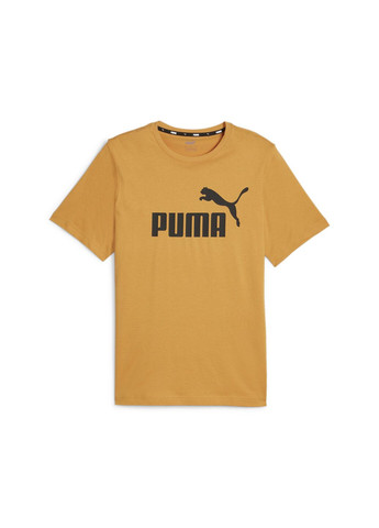 Коричнева футболка essentials logo men's tee Puma