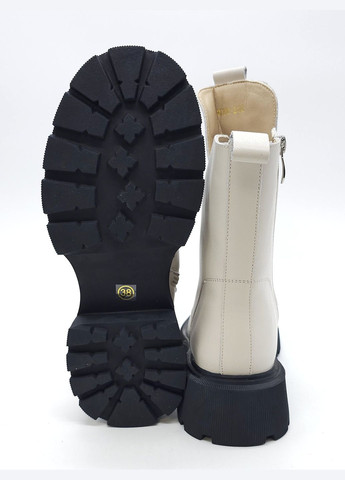 Жіночі черевики на овчині бежеві шкіряні YA-14-6 24 см (р) Yalasou (268213521)
