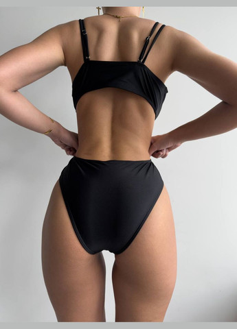 Чорний літній суцільний жіночий купальник суцільний Vital-Textile 2952/101