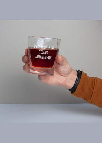 Склянка для віскі "Руководитель отдела" персоналізований, російська, Дерев'яна подарункова коробка з гравіюванням BeriDari (293509165)