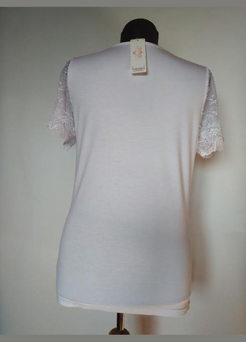 Біла модна біла блуза з вискози та мережива розмір л selena-віолана Violana