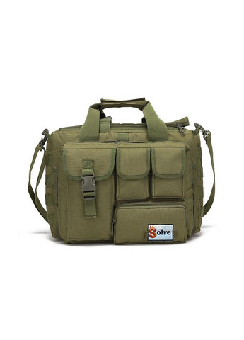 Велика дорожня тактична сумка для документів і ноутбука 15.6 олива MOLLE KT6003601 Solve (305743502)