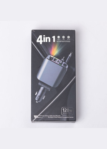 Автомобильное зарядное устройство LED-проекция, с быстрой зарядкой и выдвижным кабелем Type-C HP-E1 Shenzhen China Ware Industries (327368967)