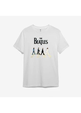 Белая футболка оверсайз с принтом "the beatles" (103080186533) с коротким рукавом ТiШОТКА