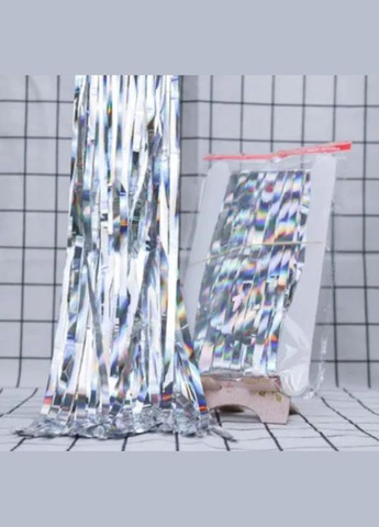 для фотозони з голограмою 3 м на 1 м сріблястий Jannet Дощик (316580364)