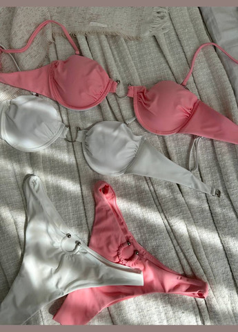 Белый купальник бикини, раздельный Domino