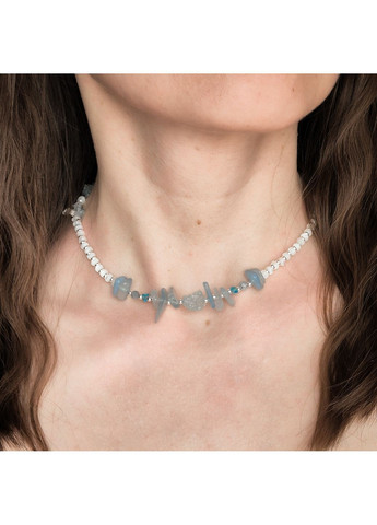 Чокер натуральный Аквамарин, Жемчуг рис, Перламутр, фур-ра гип-ный сплав цвет серебро d-11х4мм+- L-37-42см No Brand аквамарин, жемчуг (культивированный), перламутр латунь, натуральный камень, стекло серебро (362695395)