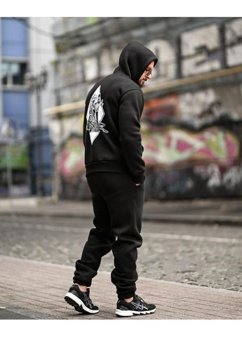 Тактичний чоловічий зимовий костюм на флісі Міномет чорний No Brand