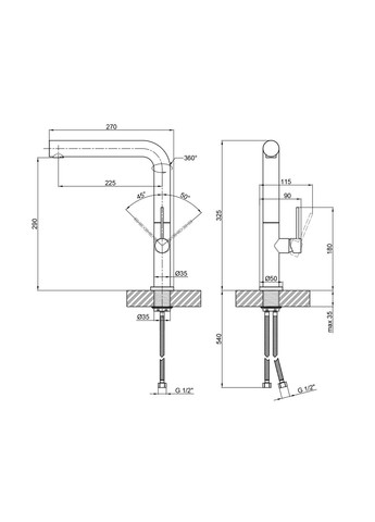 Смеситель для кухни Zdenek QTZDN9032103FC Brushed Nickel PVD Qtap 9032103FC (346492548)