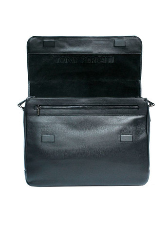 Чоловіча шкіряна сумка через плече під ноутбук Touny Perotti Newcontatto 6036 nero Tony Perotti (303831062)