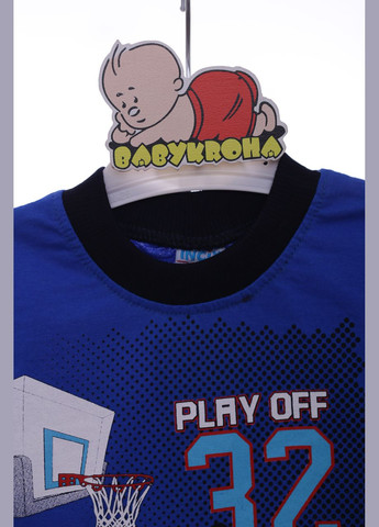 Блакитний літній футболка з шортами для хлопчика трикотажні 32 блакитний 86 см (37821) BABYKROHA