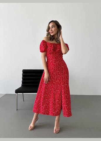 Красное праздничный, спортивное, деловое, повседневный, вечернее нежное платье софт SAVOY BRAND