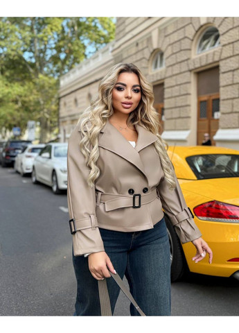 Бежева демісезонна куртка косуха Україна