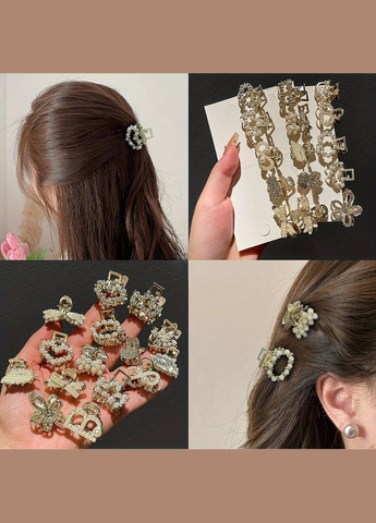 Набор заколок для волос 15 шт. комплект крабиков для малого бокового или заднего закалывания волос No Brand (337342223)