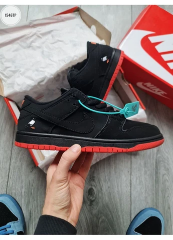 Чорні літні кросівки nike dunk sb low trd qs pigeon black/red найк данк No Brand