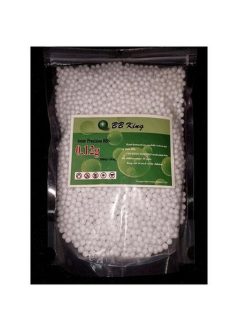 Кулі страйкбольні пластикові 0.12г 5000шт шліфовані 6 мм BB King (370776274)