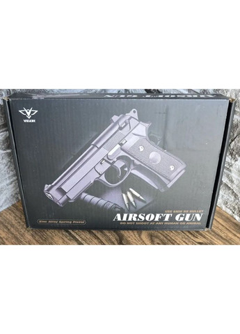 Страйкбольный Пистолет Beretta M92 V22 металл, пластик стреляет пульками 6 мм Vigor (370776288)