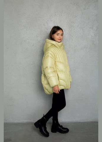 Комбінована зимня куртка тіара жовтий Cvetkov Тиара