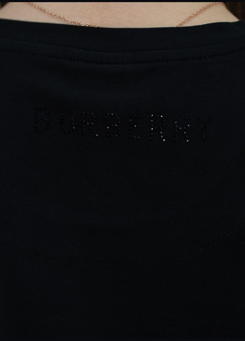 Черная летняя футболка женская Burberry