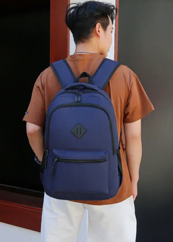 Універсальний міський чоловічий рюкзак Navy Blue Style No Brand (283608402)