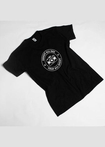 Чорна футболка "hoot all day, cropp all night" чоловіча чорна s (bd-f-98) BeriDari