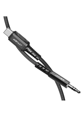 Кабель C108 USB-C to 3.5mm aluminum alloy audio cable Black Acefast (298251330)