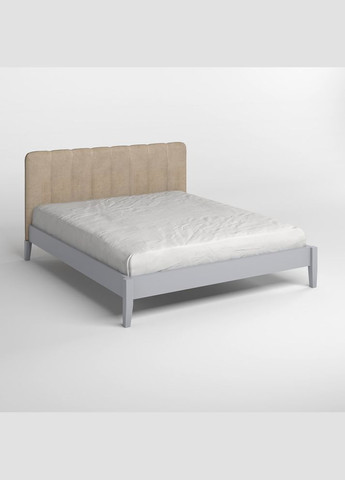 Двоспальне дерев'яне ліжко Лондон ДК (RAL-7040)/Аляска 23 (Бежевий) Б1 180х200 см (MBG-6724) Mebigrand (368282246)