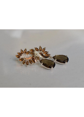 Срібні сережки з золотими вставками Silver Style (367112579)