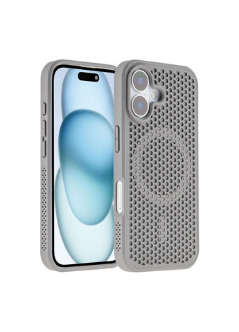 Чехол TPU+PC with MagSafe для iPhone 16 Цвет Grey Aerocool Apple iPhone 16 2024 (335874113)