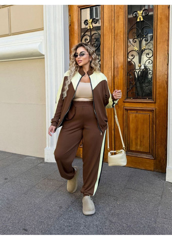 Женский спортивный костюм с джогерами на молнии – Размерная сетка в описании DK/DL Мода без кордонів (360750108)