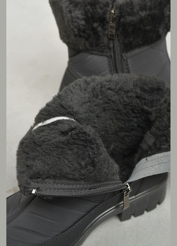 Дутики жіночі на хутрі чорного кольору Let's Shop (305573028)