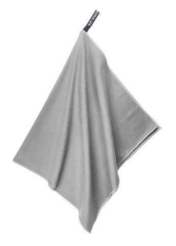 Дорожное спортивное полотенце 70х140 из микрофибры с чехлом светло-серый Love You однотонный светло-серый