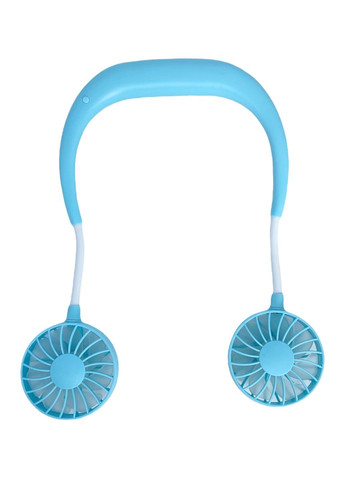 Вентилятор на аккумуляторе двойной на шею портативный зарядка от USВ ЮСБ черный Sports Necklace Fan No Brand (335821227)