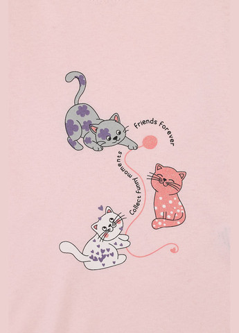 Світло-рожева літня футболка з коротким рукавом для дівчинки колір світло-рожевий цб-00277082 Essu