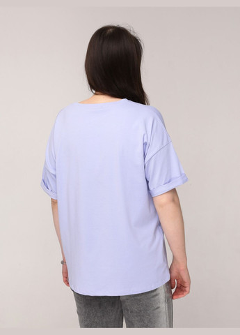 Футболка жіноча фіолетова широка подовжена однотонна JEANSclub Подовжена - (294755967)