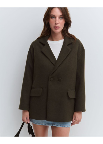 Жакет із пальтової тканини хакі JUL (361204986)