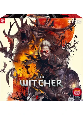 Пазл картонний 1000 елементів з ілюстрацією монстрів The Witcher GoodLoot (388414314)
