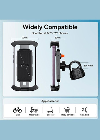 Холдер QuickGo Series Bike Phone Mount Black Baseus (341316820)