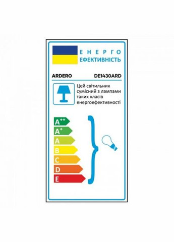 Настільний світильник DE1430ARD на струбцині під лампу Е27 чорний (01961) Ardero (305756040)
