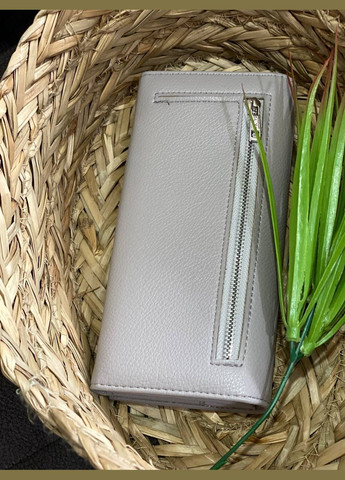 Жіночий гаманець з пористої еко-шкіри сiрого кольору 32488 Fashion (338187837)