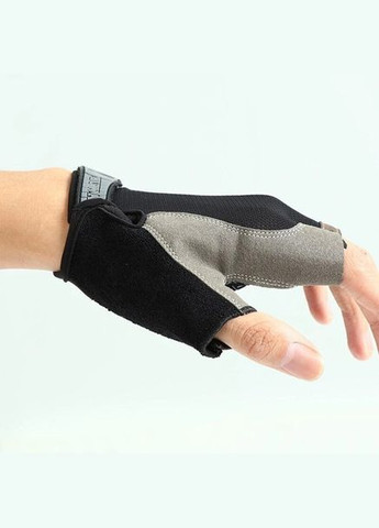 Перчатки велосипедные HUWAI без пальцев, черно-серые, (VR-10414) No Brand (317570825)