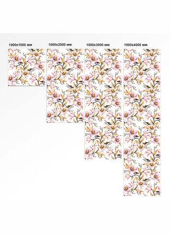 Вітражна плівка на вікна і дзеркала Магнолії самоклейка на скло двері душову кабіну шафи купе 1 метр погонний Zatarga (324218673)