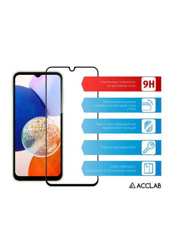 Защитное стекло Full Glue для Samsung Galaxy A14 SM-A145 Black (1283126559747) ACCLAB (336951183)